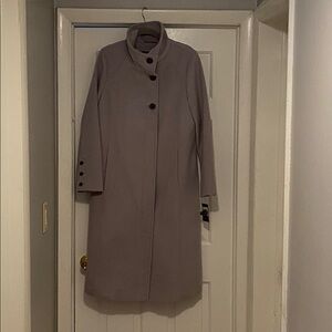 Kenneth Cole beautiful woman’s coat, brand new with tags .. light grey